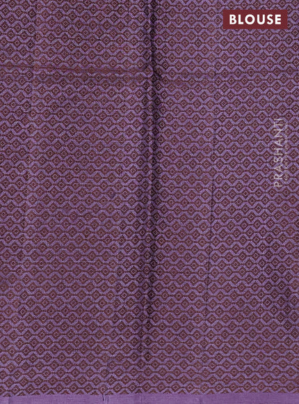 Pure tussar silk saree lavender with thread woven box type buttas in borderless style
