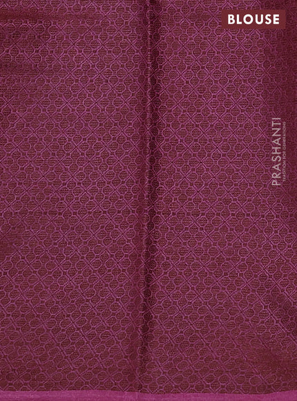 Pure tussar silk saree pink with thread woven buttas in borderless style