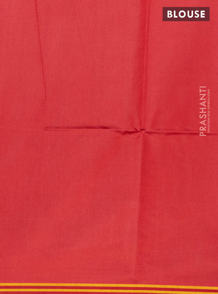 Semi patola saree deep maroon and red with allover ikat prints and simple border