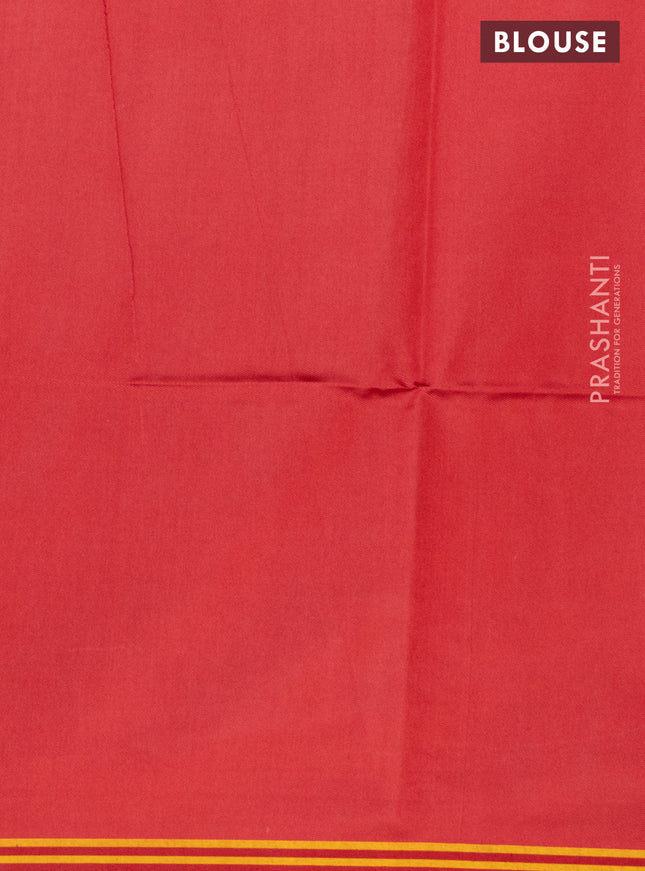 Semi patola saree deep maroon and red with allover ikat prints and simple border