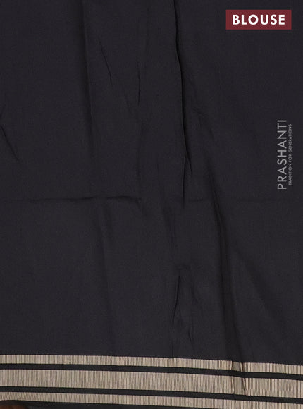 Semi patola saree black with allover ikat prints and simple border