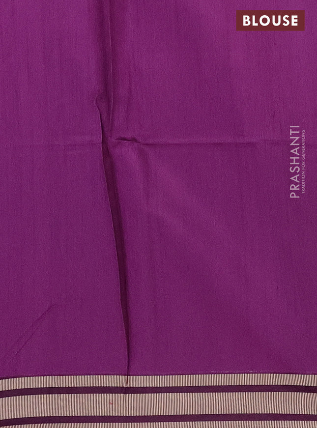 Semi patola saree purple with allover ikat prints and simple border
