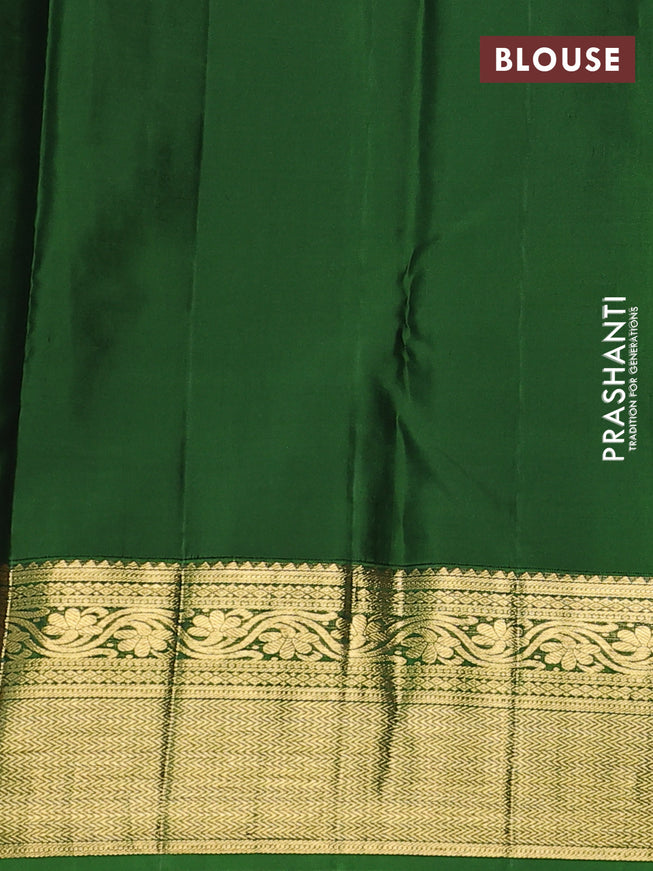 Pure kanchipuram silk saree pink and green with annam zari woven buttas and rich zari woven border
