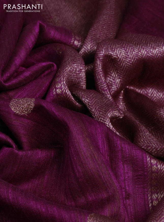 Banarasi raw silk saree wine shade and mustard yellow with woven buttas and woven butta border