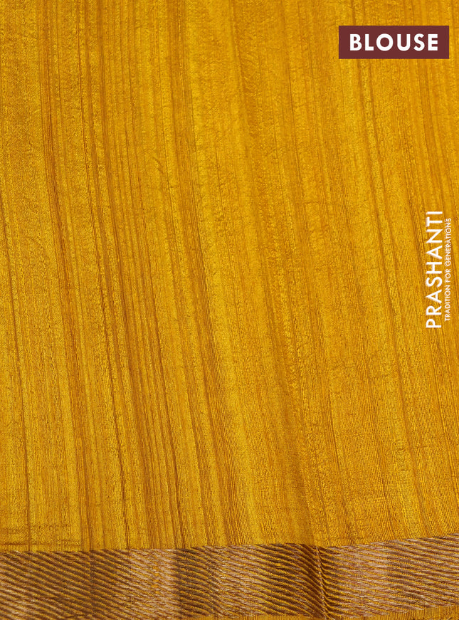 Banarasi raw silk saree mustard yellow with thread & zari weaves and woven border