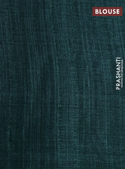Pure tussar silk saree green shade with allover digital prints and long printed border