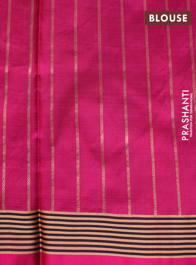 Banarasi katan silk saree dual shade of teal green and pink with zari woven floral buttas and simple border