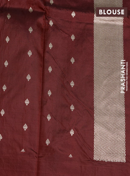 Banarasi katan silk saree maroon with zari woven floral buttas and zari woven border