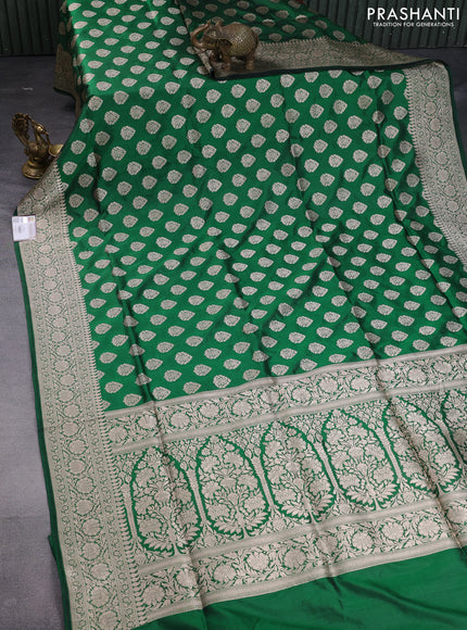 Pure banarasi uppada silk saree red with allover zari woven butta weaves and zari woven border