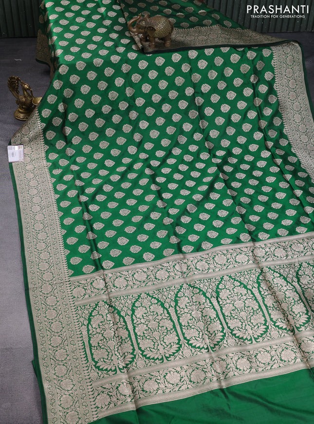 Pure banarasi uppada silk saree red with allover zari woven butta weaves and zari woven border