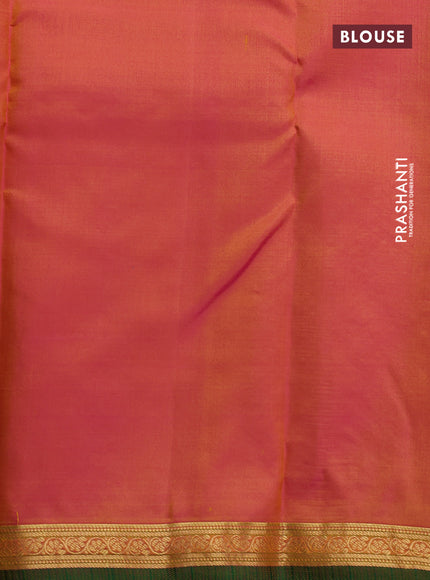 Banarasi organza silk saree dark pink and pastel grey with floral zari buttas and zari woven border