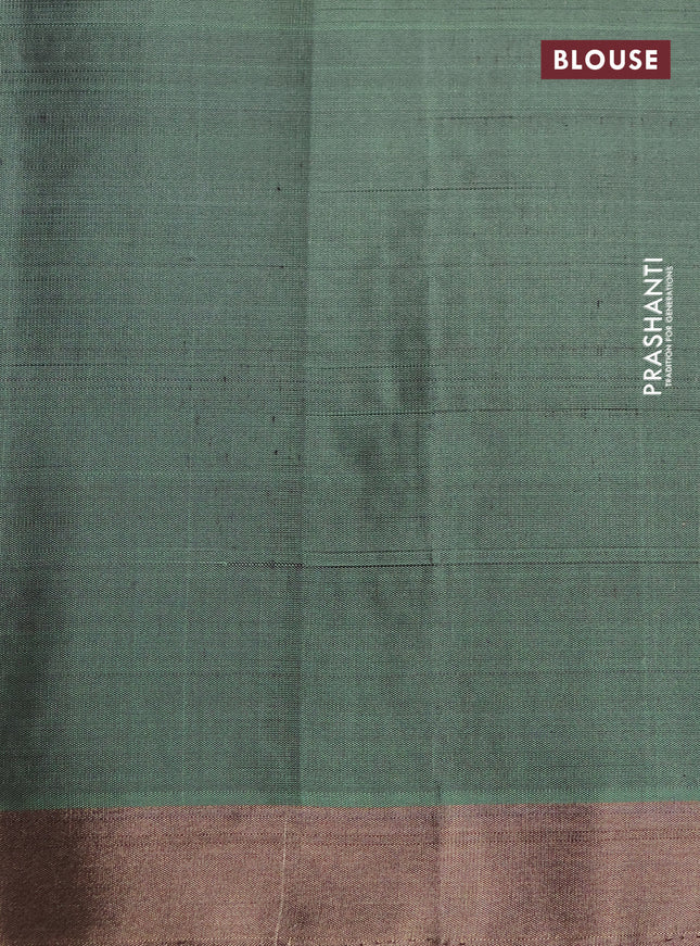 Pure soft silk saree wine shade and pastel green with allover zari weaves and zari woven border