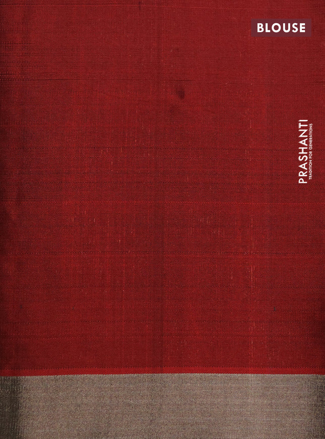 Pure soft silk saree green and maroon with allover zari weaves and zari woven border