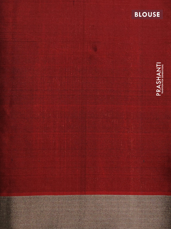 Pure soft silk saree green and maroon with allover zari weaves and zari woven border