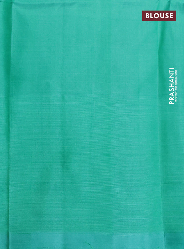 Pure soft silk saree pastel pink and dual shade of green with allover silver zari woven brocade weaves and long zari woven border