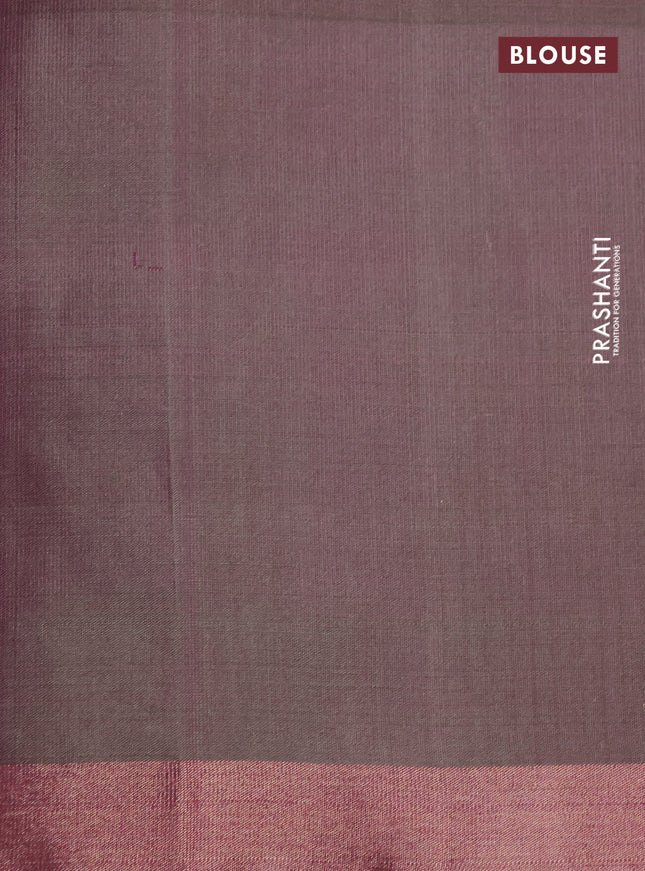 Pure soft silk saree mauve pink and dual shade of green with allover zari woven geometric buttas and zari woven border