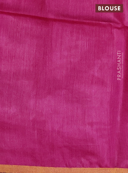 Munga tussar silk saree pink with allover zari woven buttas and zari woven border