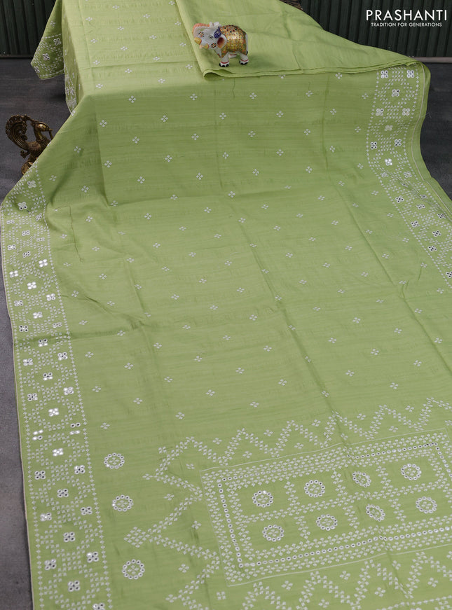 Munga tussar silk saree blue with allover zari woven buttas and zari woven border