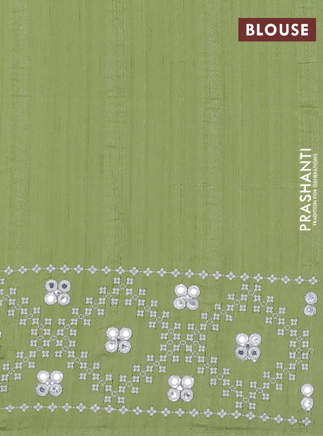 Munga tussar silk saree blue with allover zari woven buttas and zari woven border