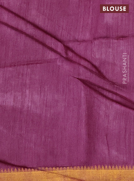 Munga tussar silk saree mauve pink with allover zari woven buttas and zari woven border