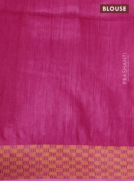 Munga tussar silk saree pink with allover zari woven buttas and zari woven border