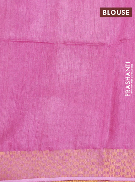 Munga tussar silk saree pink with allover zari woven buttas and zari woven border