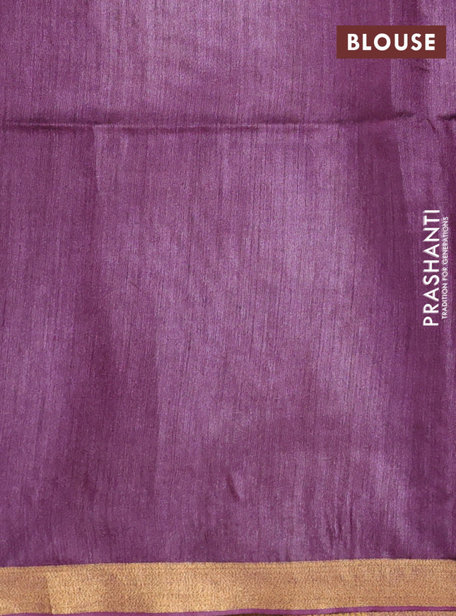 Munga tussar silk saree deep wine shade with allover zari woven buttas and zari woven border