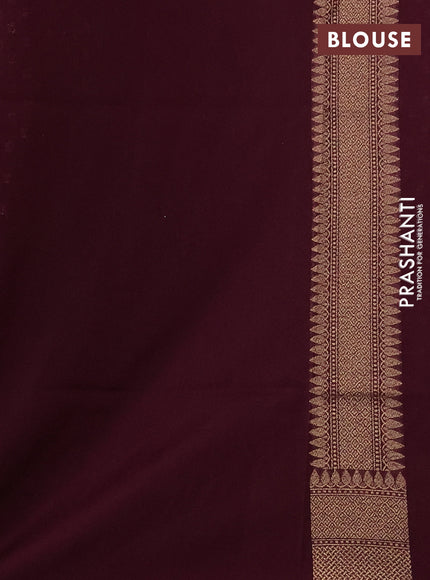 Banarasi semi katan saree wine shade with allover woven buttas and woven border