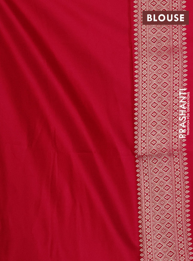 Banarasi semi katan saree pink with allover zari woven vanasingaram weaves and zari woven border