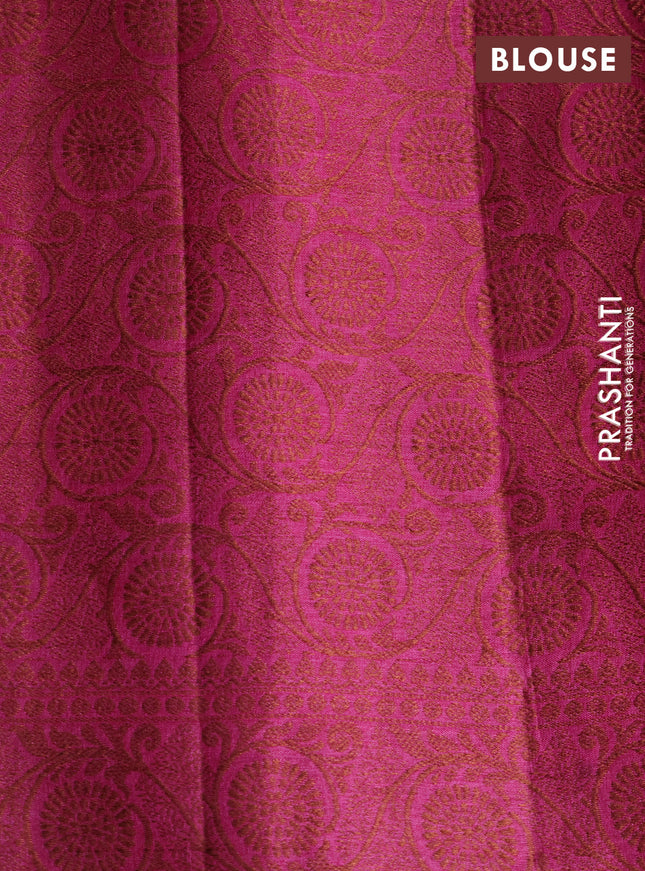 Pure tussar silk saree pink with woven buttas and woven border