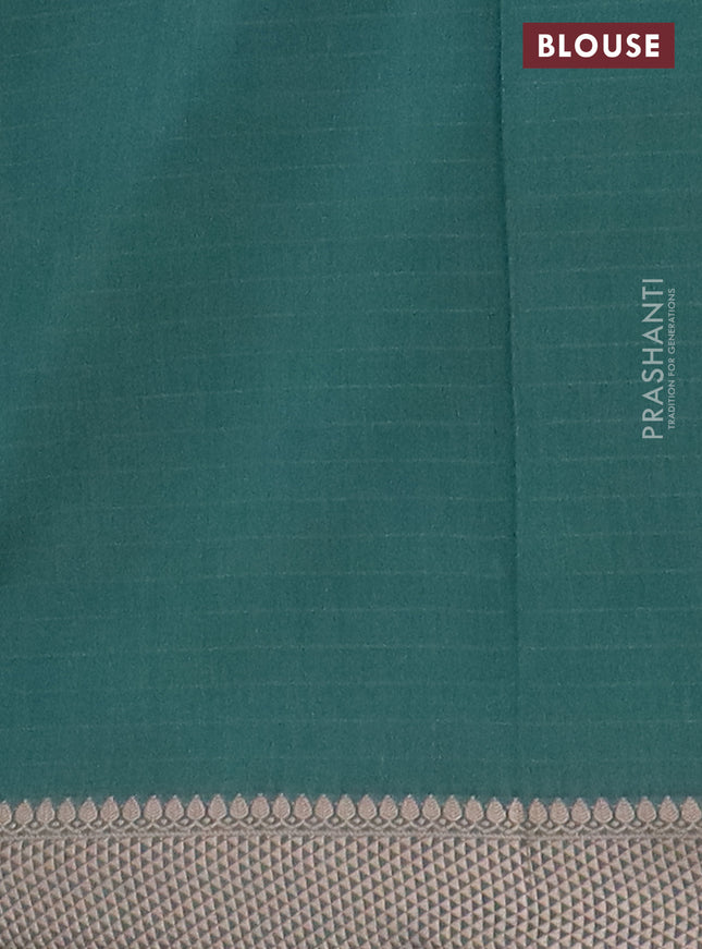 Maheshwari silk cotton saree pastel green with allover shibori prints and thread woven border