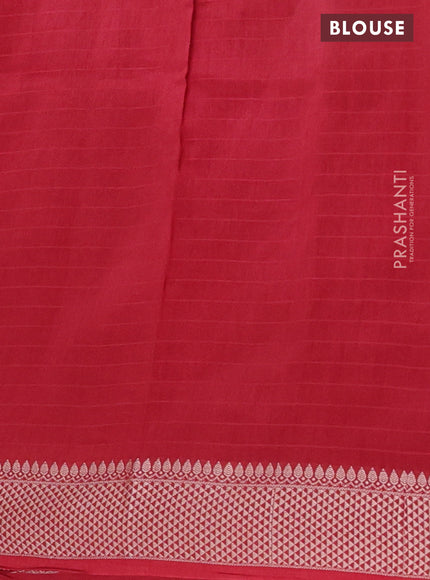 Maheshwari silk cotton saree red with allover shibori prints and thread woven border