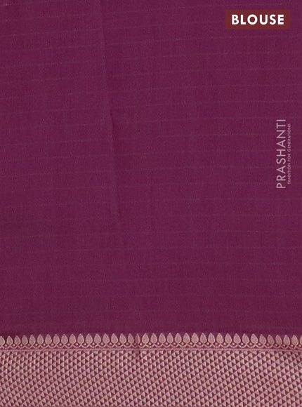 Maheshwari silk cotton saree purple with allover shibori prints and thread woven border