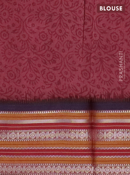 Maheshwari silk cotton saree yellow grey and maroon shade with allover kalamkari prints and thread & silver zari woven border