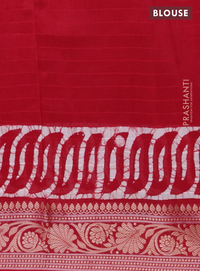 Maheshwari silk cotton saree maroon with batik prints and zari woven border