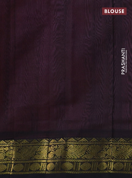 Silk cotton saree candy pink and black with plain body and zari woven border