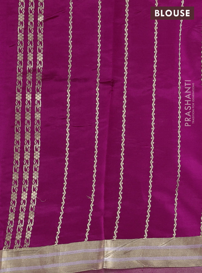 Poona silk saree pink with zari woven buttas and zari woven border
