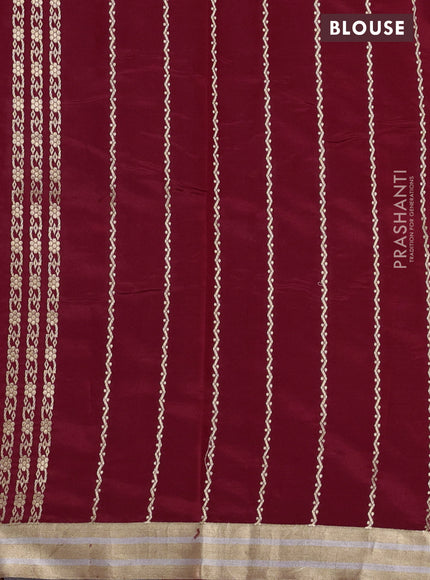 Poona silk saree red with zari woven buttas and zari woven border