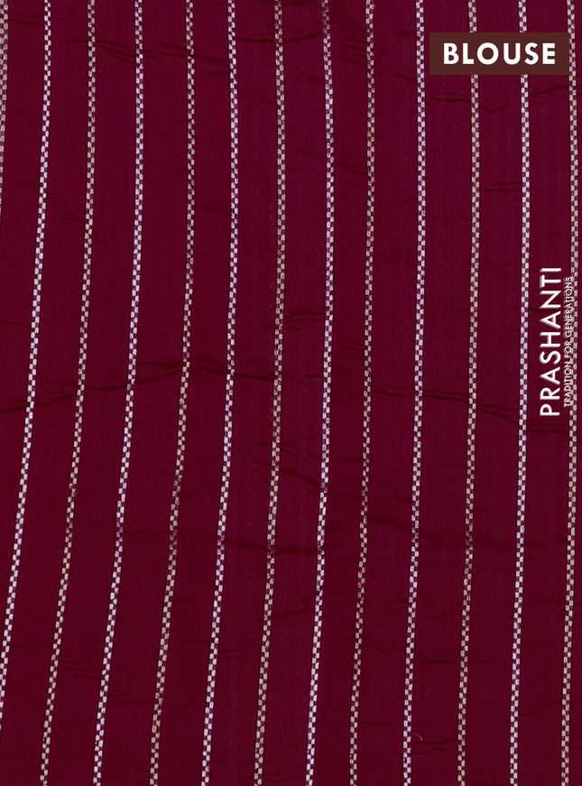 Poona silk saree pink with plain body and zari woven border