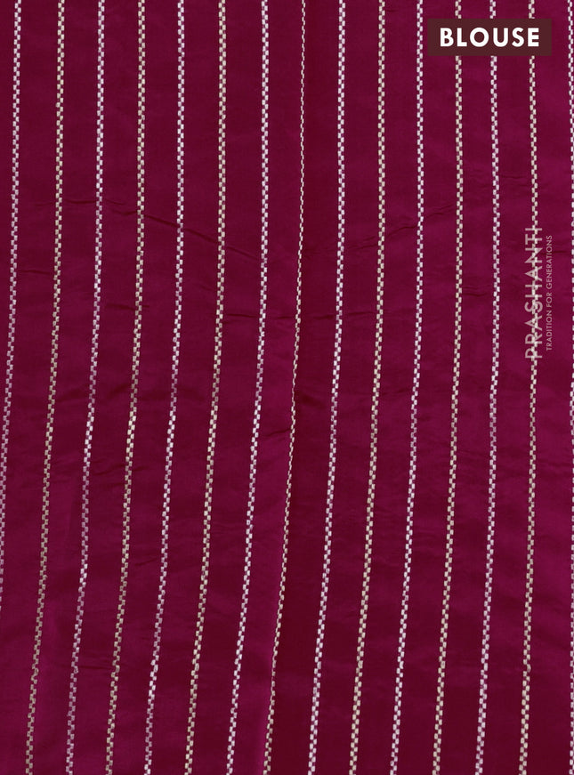 Poona silk saree pink with plain body and zari woven border