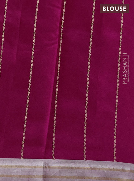 Poona silk saree pink with zari woven floral buttas and zari woven border