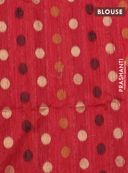 Semi dupion saree maroon and multi colour with allover kantha stitch work and zari woven border