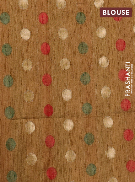 Semi dupion saree mustard yellow and multi colour with allover kantha stitch work and zari woven border