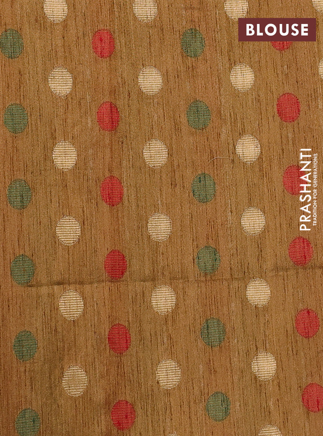 Semi dupion saree mustard yellow and multi colour with allover kantha stitch work and zari woven border