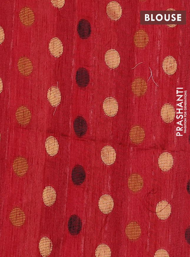 Semi dupion saree black and multi colour with allover kantha stitch work and zari woven border