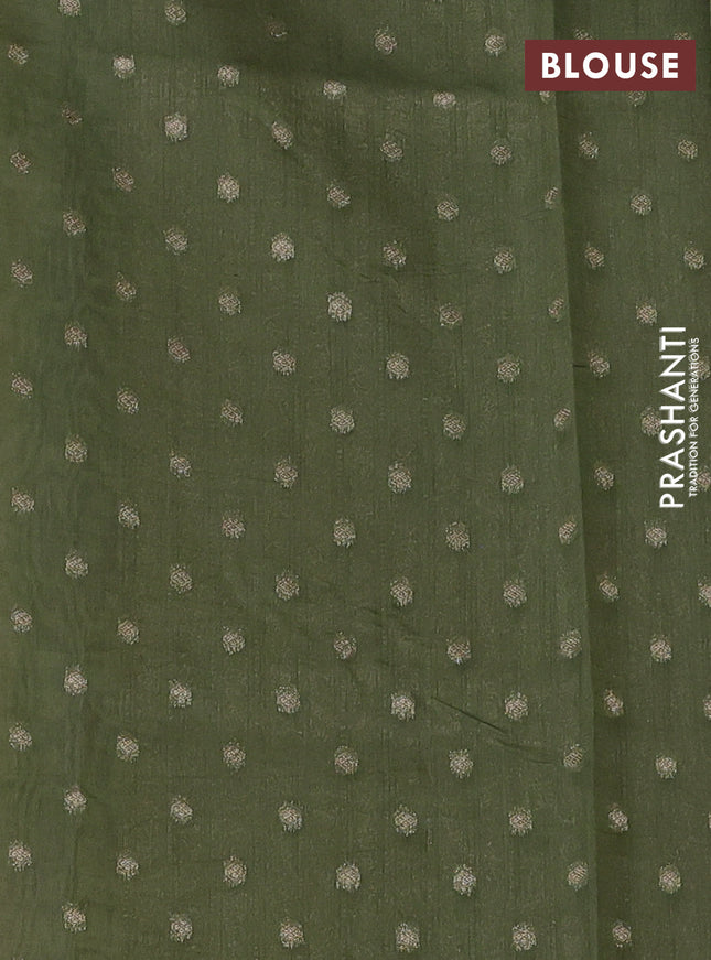 Banarasi silk cotton saree purple shade and pastel green with woven buttas and woven border