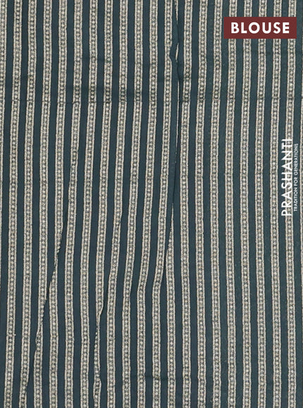 Banarasi silk cotton saree mauve pink and dark peacock blue with allover woven buttas and woven border