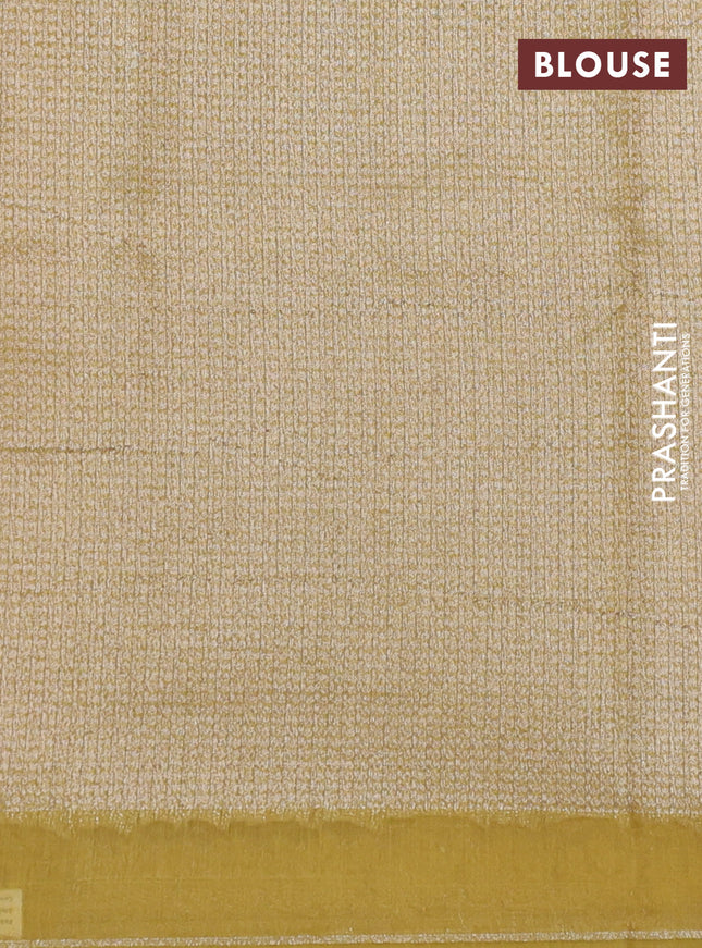 Banarasi silk cotton saree pink shade and yellow with allover thread & zari woven brocade weaves and woven border