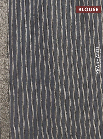 Banarasi silk cotton saree peach orange and grey with woven buttas and woven border