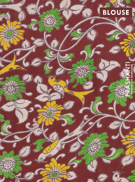 Bengal soft cotton saree sap green and deep maroon with plain body and zari woven border